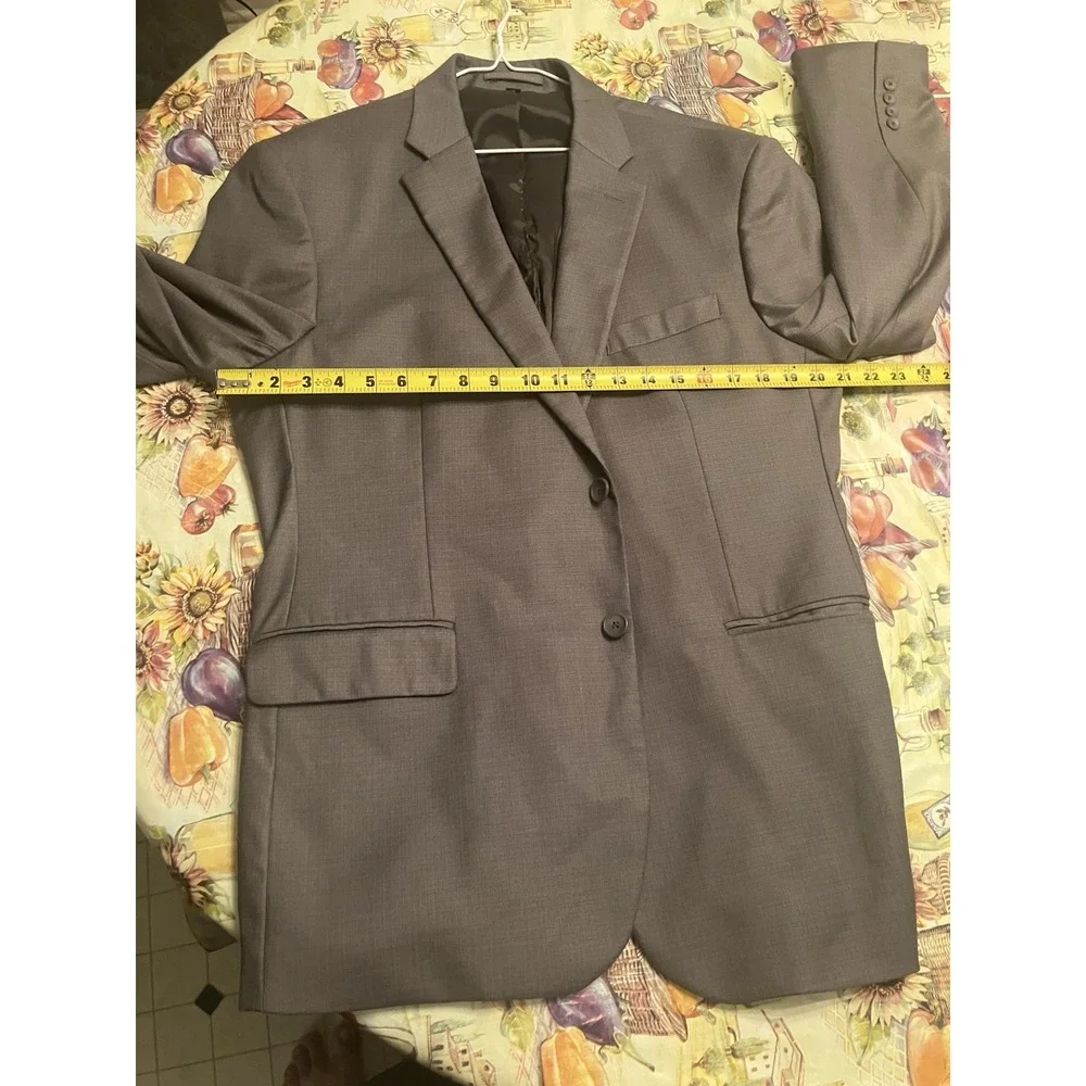 JOS A BANK 1905 Tailored Fit Suit Men's 44R Gray 100% WOOL Travelers